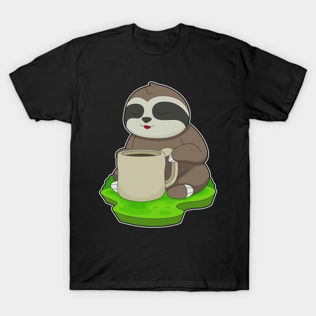 Sloth Cup Coffee T-Shirt by Markus Schnabel